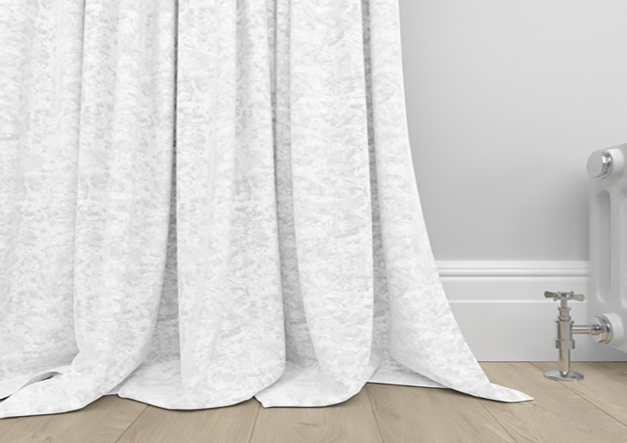 Crushed Velvet, White - Made to Measure Curtains - Image 6